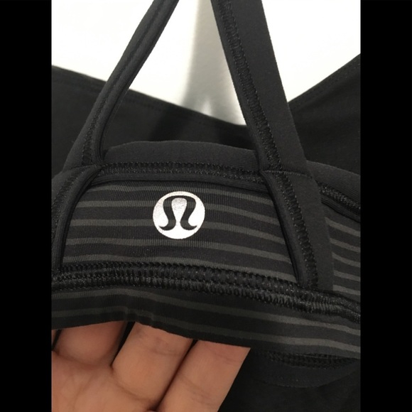 L.Lululemon C.Y.B Tank Black / Hyper Stripe Black - Picture 15 of 16